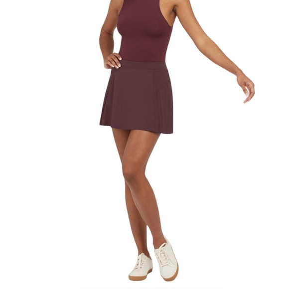 NWT Spanx Pleated Tennis Skirt Dark Fig XS & S | Tenniscore Preppy Chic - Picture 8 of 8